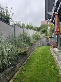 Außenanlagen, Sichtschutzzaun, Treppenanlage